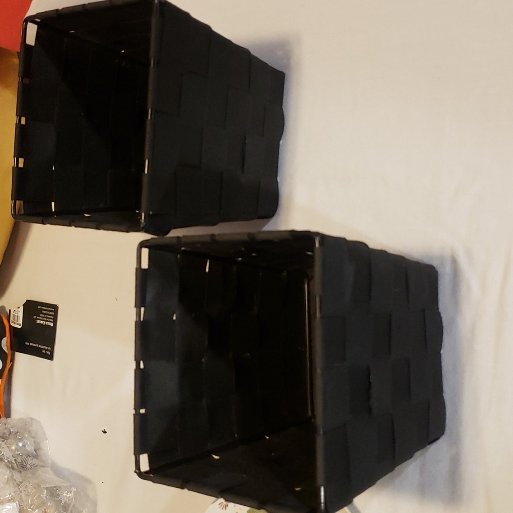🎰Dark Brown Fabric Baskets Set of 2
